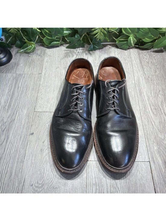 ALLEN EDMONDS BLACK HILLS BLACK GENUINE LEATHER LACE UP SHOES SIZE 9.5 D main image 9